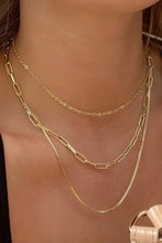 Load image into Gallery viewer, Gold Three Layered Necklace