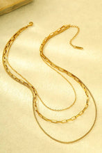 Load image into Gallery viewer, Gold Three Layered Necklace