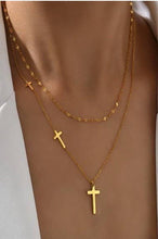 Load image into Gallery viewer, GOLD CROSS NECKLACE