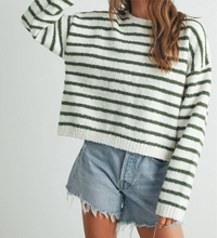 Load image into Gallery viewer, The Aubrey Striped Knit Sweater