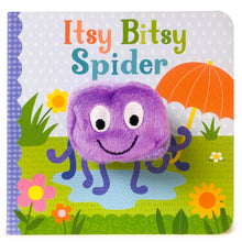 Load image into Gallery viewer, Itsy Bitsy Spider Nursery Rhyme Finger Puppet Board Book
